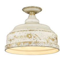Golden Canada 0806-SF AI - Golden Lighting Keating 3-light Semi-Flush Mount in Antique Ivory